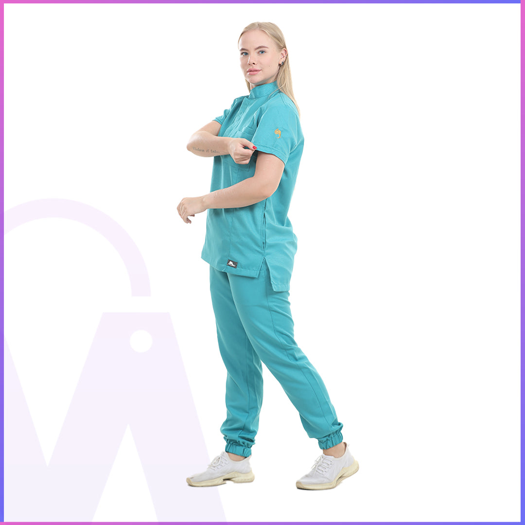 Half Collar Scrub - Women (Short Sleeve)