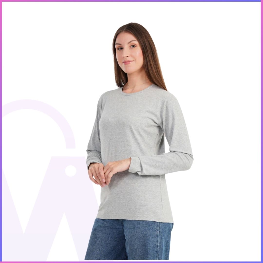 Cotton Lycra Long Sleeve Top - Women