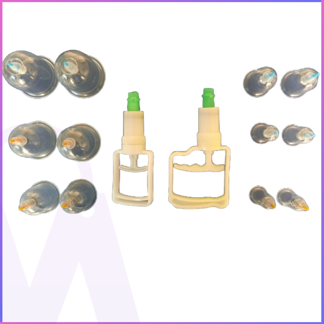 Cupping Therapy Set with Suction Gun – High-Quality Hijama Cups for Pain Relief & Blood Circulation