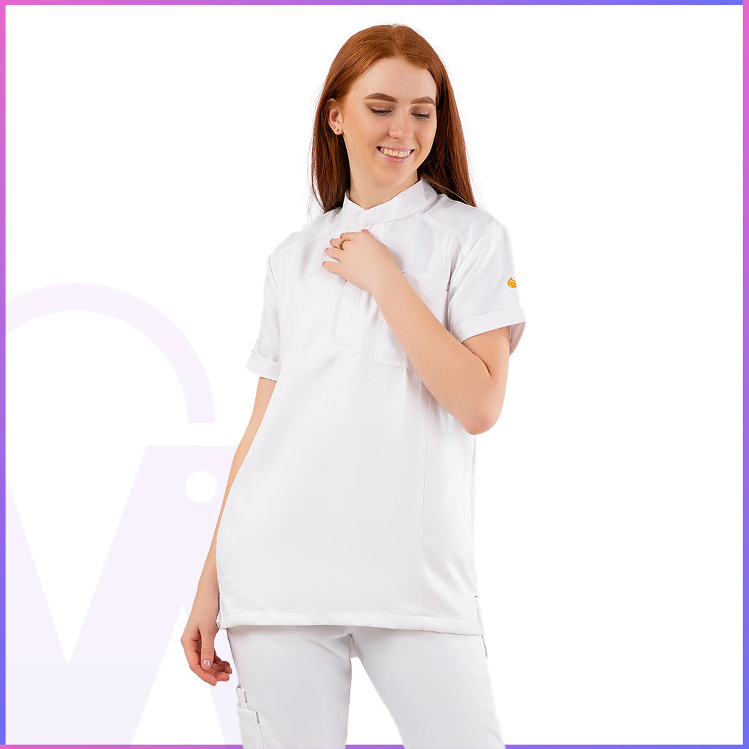 Half Collar Scrub - Women (Short Sleeve)