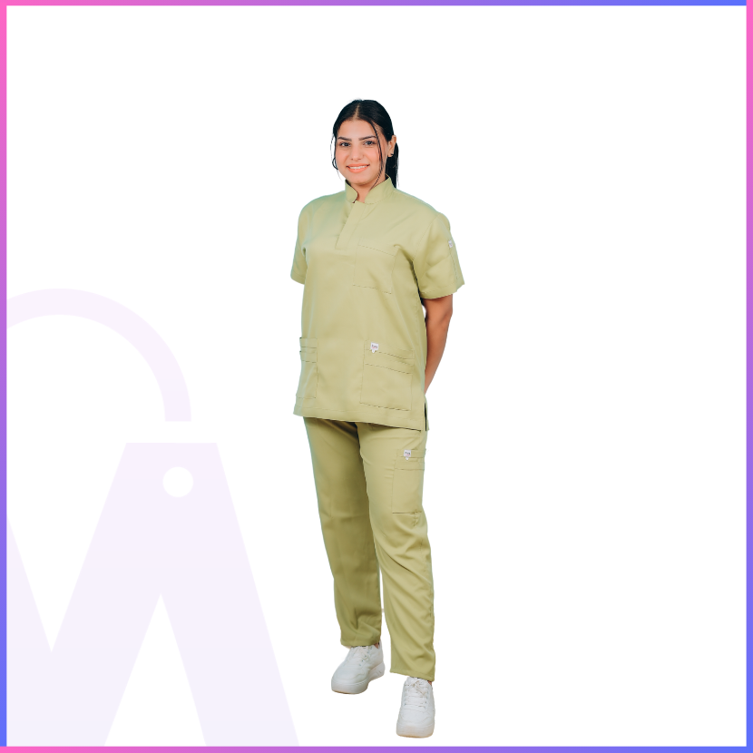R - Half Collar Scrub - Lycra - Women