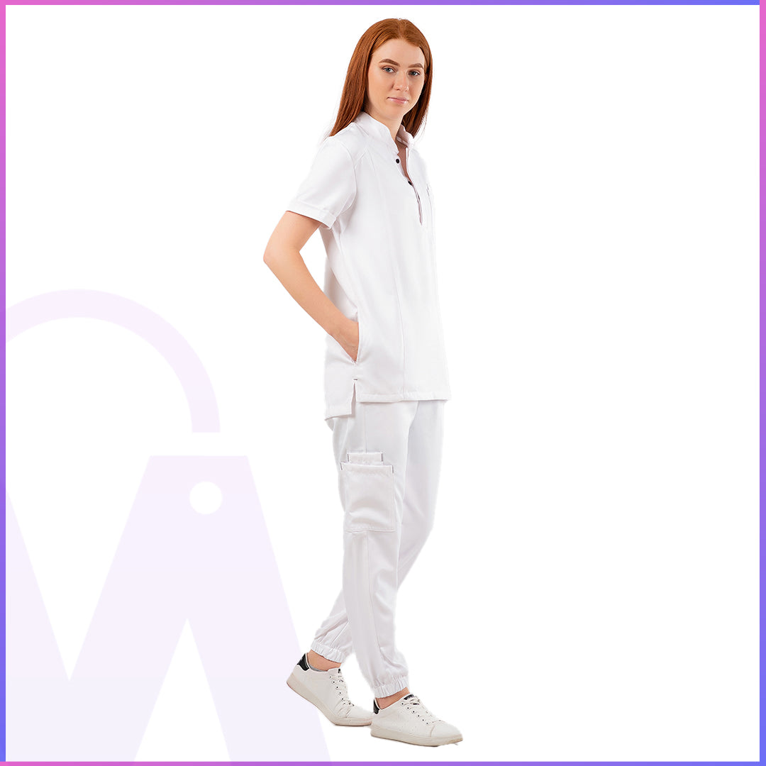 Half Collar Scrub - Women (Short Sleeve)