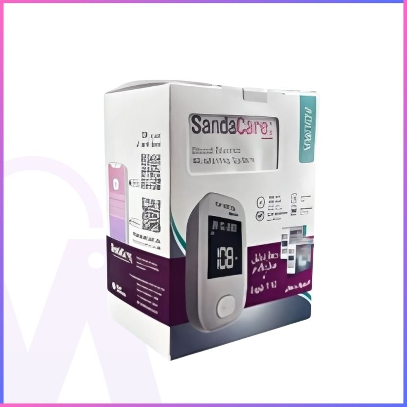تقدم Sandacare Adura جهاز مراقبة نسبة السكر في الدم مع 110 شرائط قياس نسبة السكر في الدم