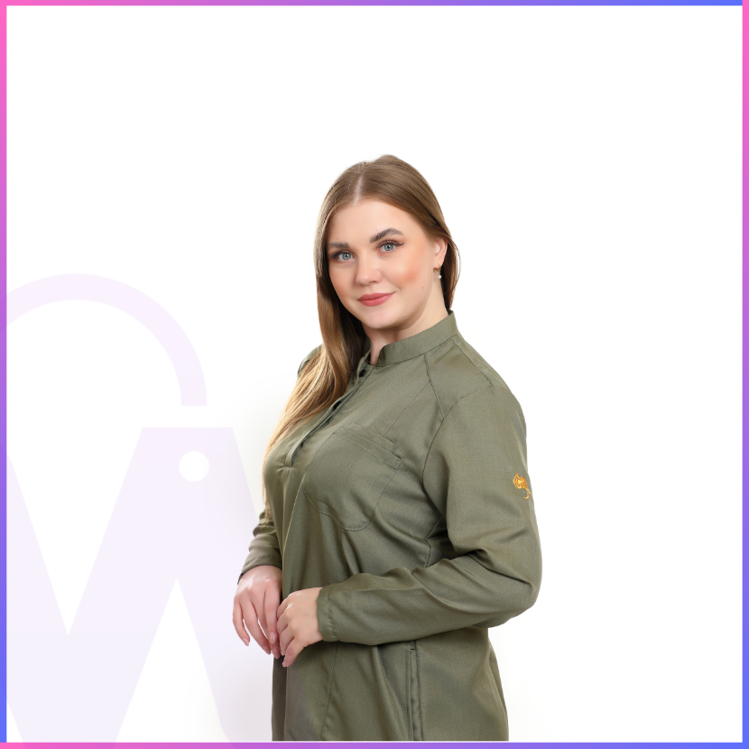 Female Half Collar Scrub (Full Sleeves)