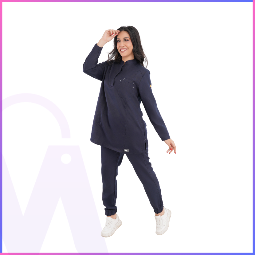 Female Half Collar Scrub (Full Sleeves)