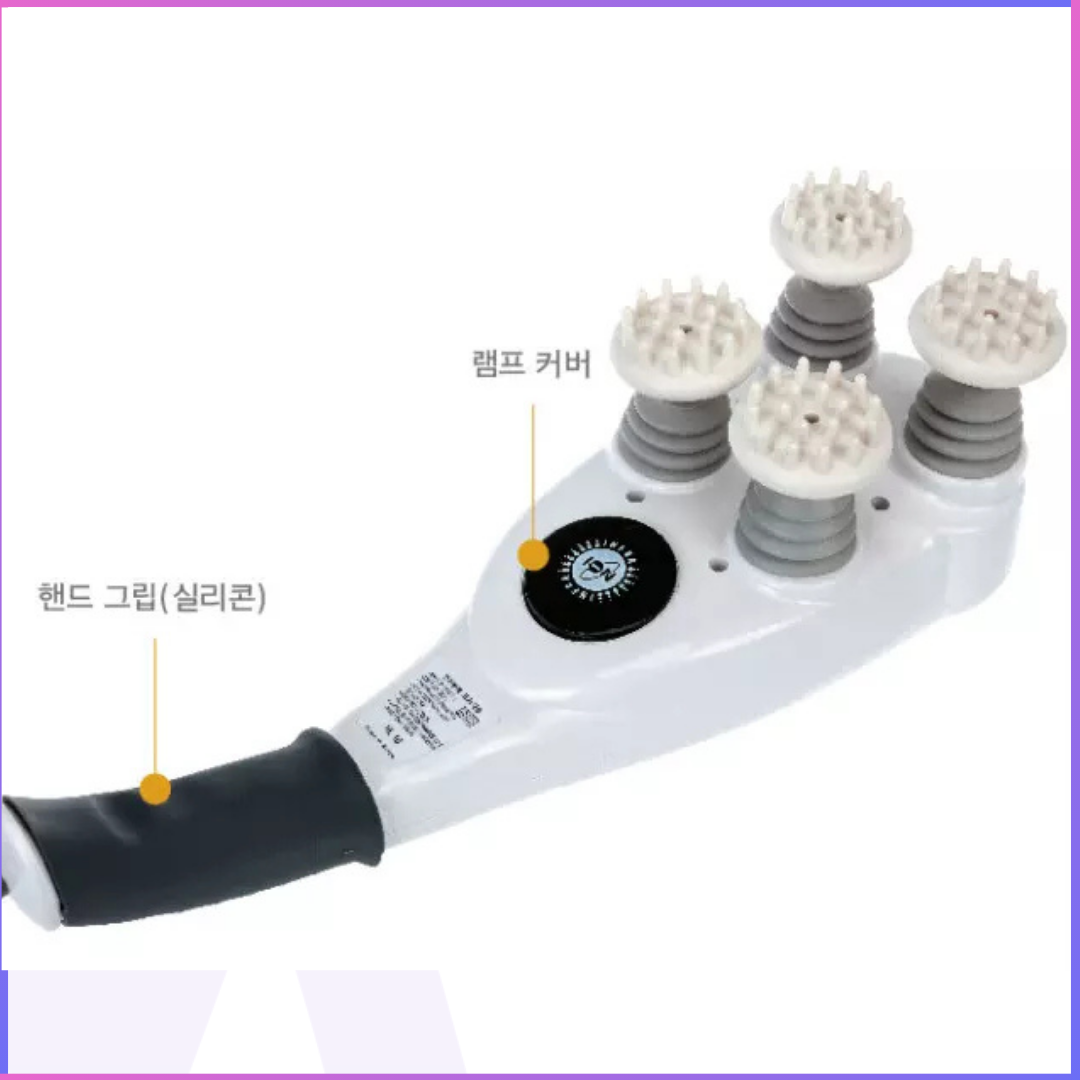 جهاز تدليك كامل الجسم محمول باليد - باندا MX-3500 (4 رؤوس، 3 أنواع من أغطية الرأس)