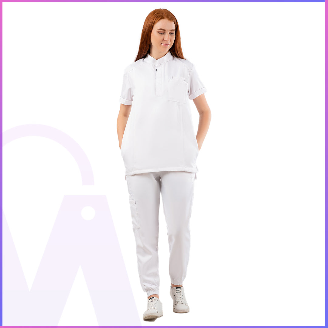 Half Collar Scrub - Women (Short Sleeve)