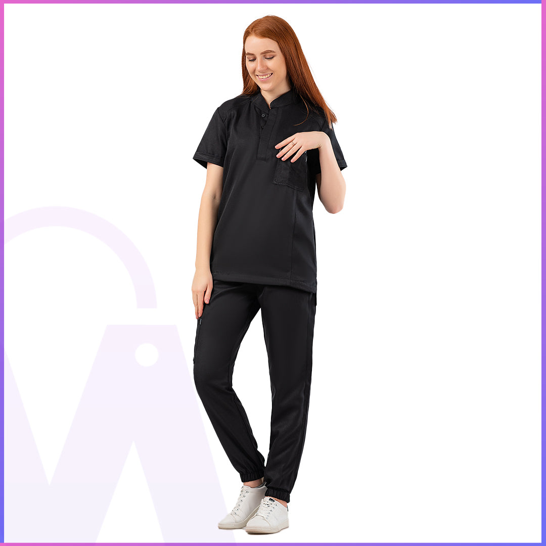 Half Collar Scrub - Women (Short Sleeve)