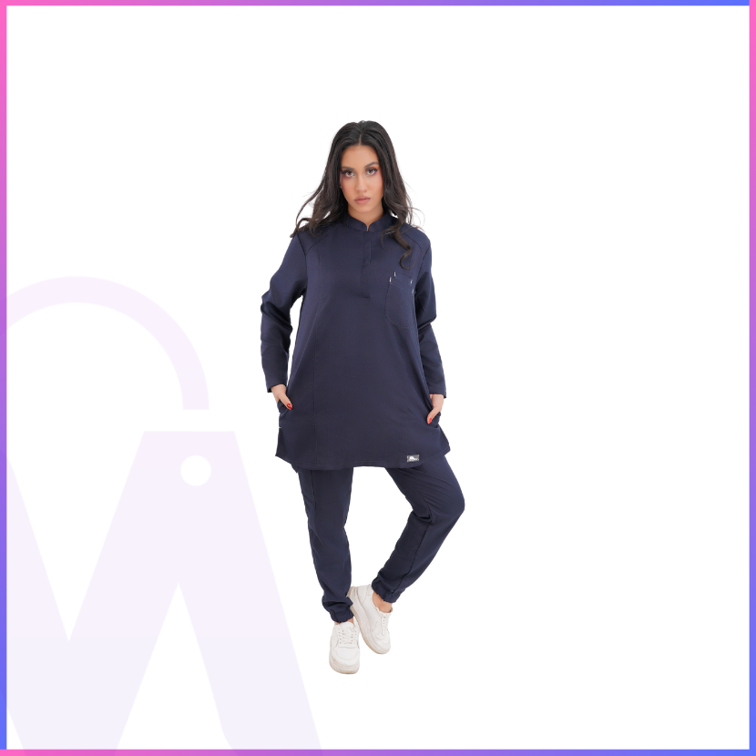 Female Half Collar Scrub (Full Sleeves)
