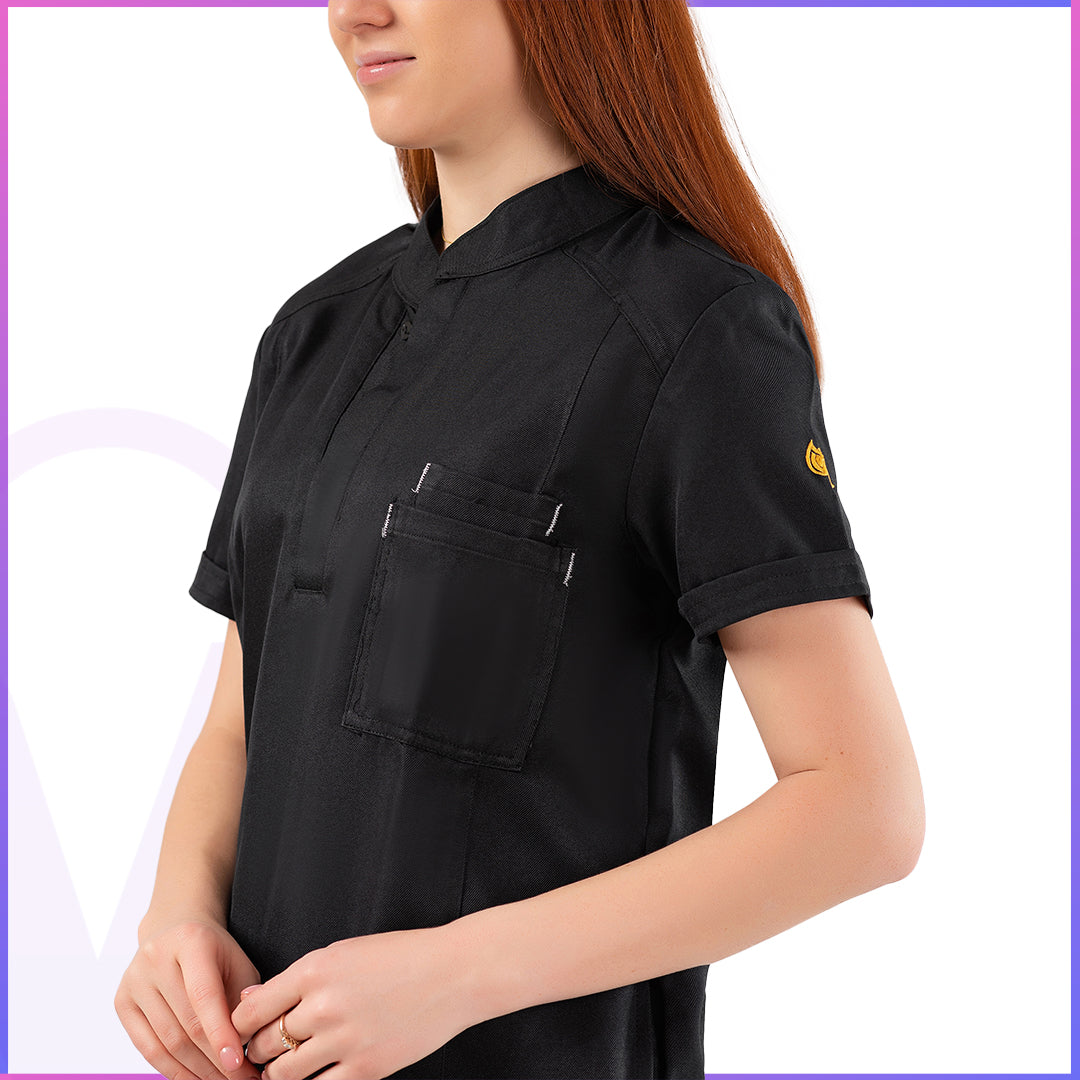 Half Collar Scrub - Women (Short Sleeve)