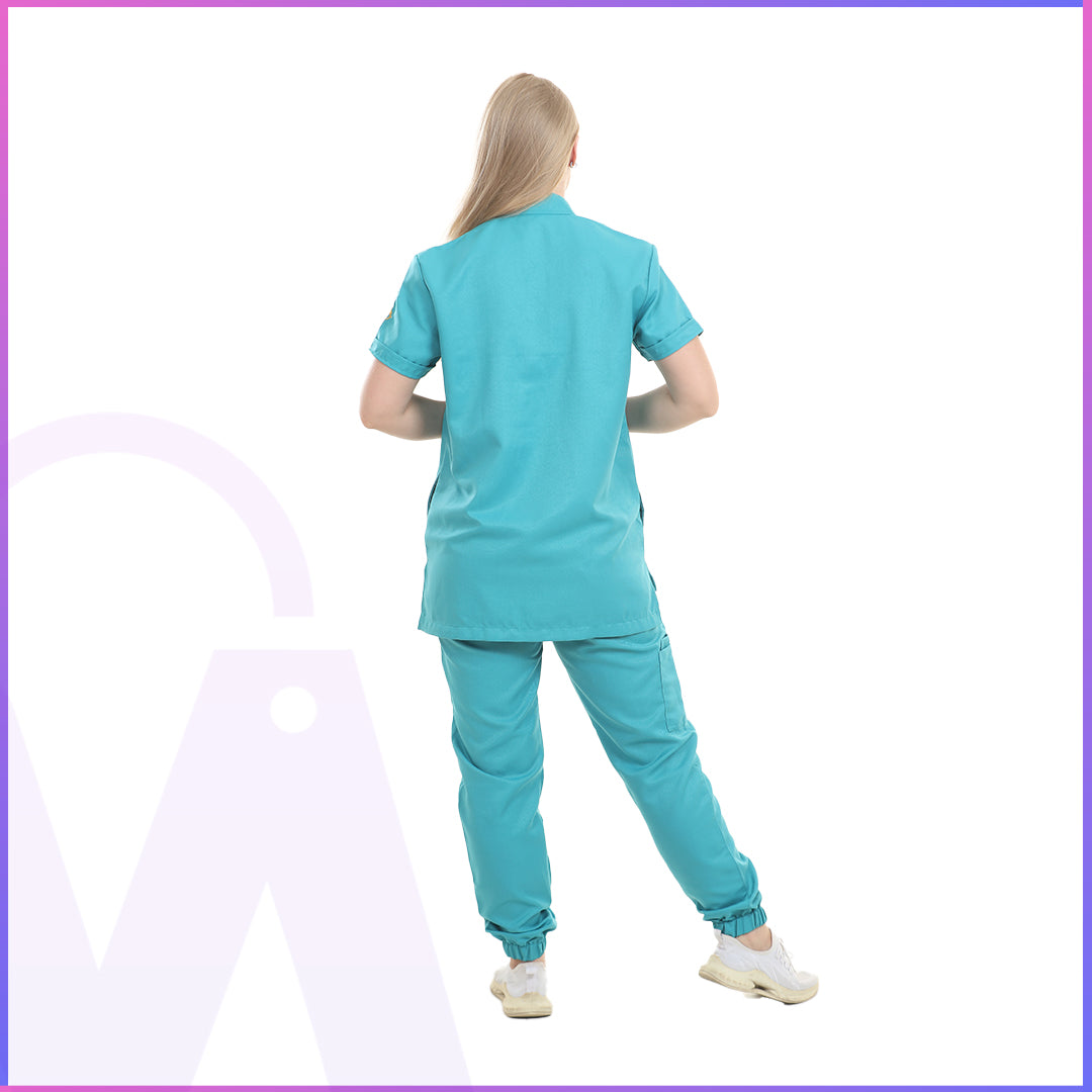 Half Collar Scrub - Women (Short Sleeve)