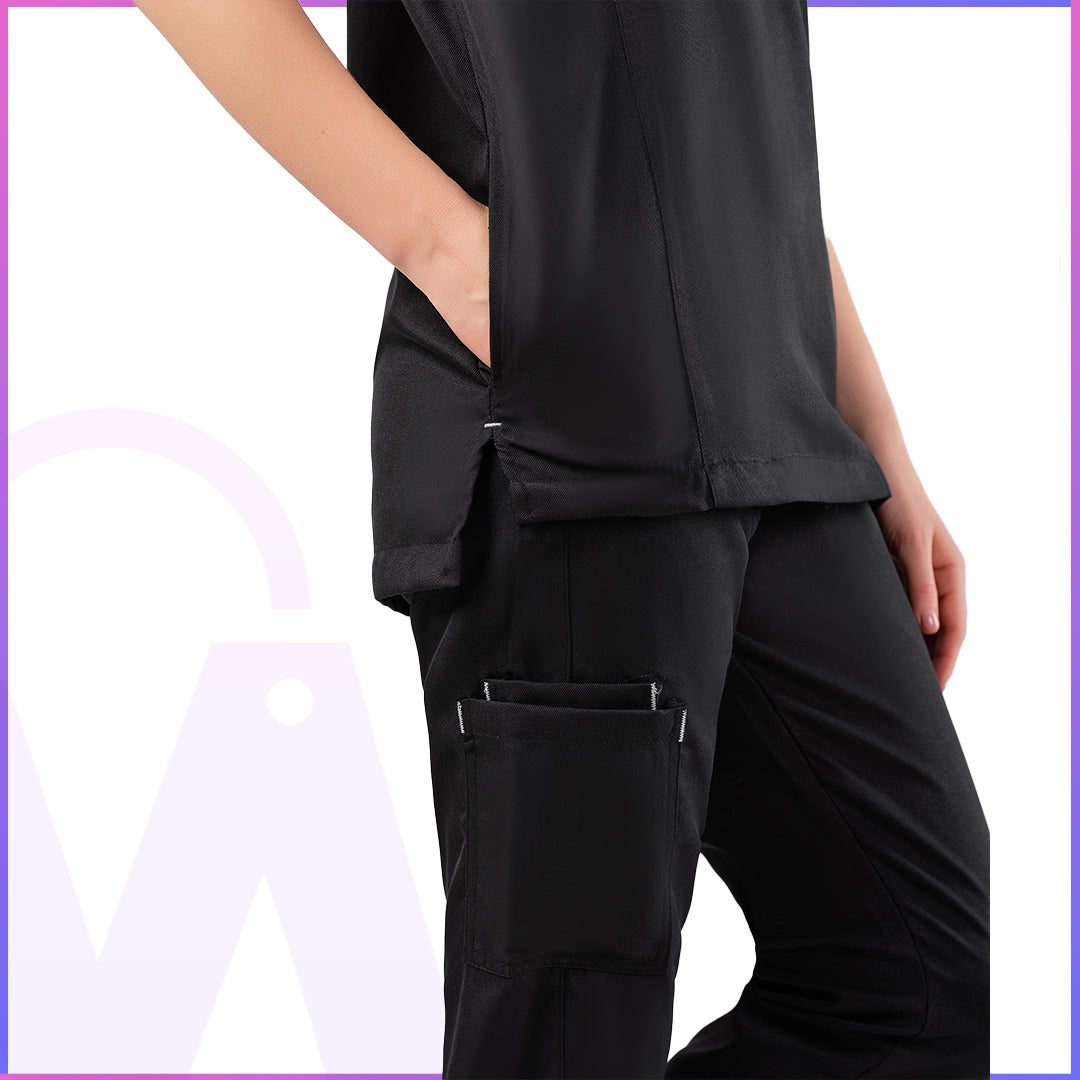 Half Collar Scrub - Women (Short Sleeve)