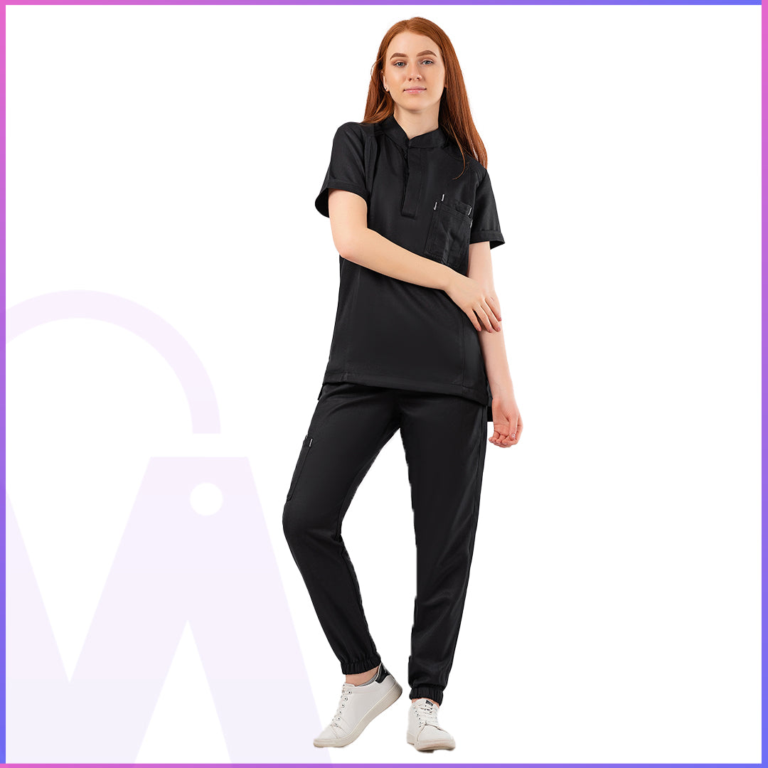 Half Collar Scrub - Women (Short Sleeve)
