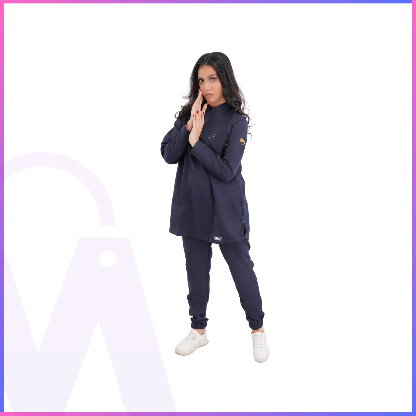 Female Half Collar Scrub (Full Sleeves)