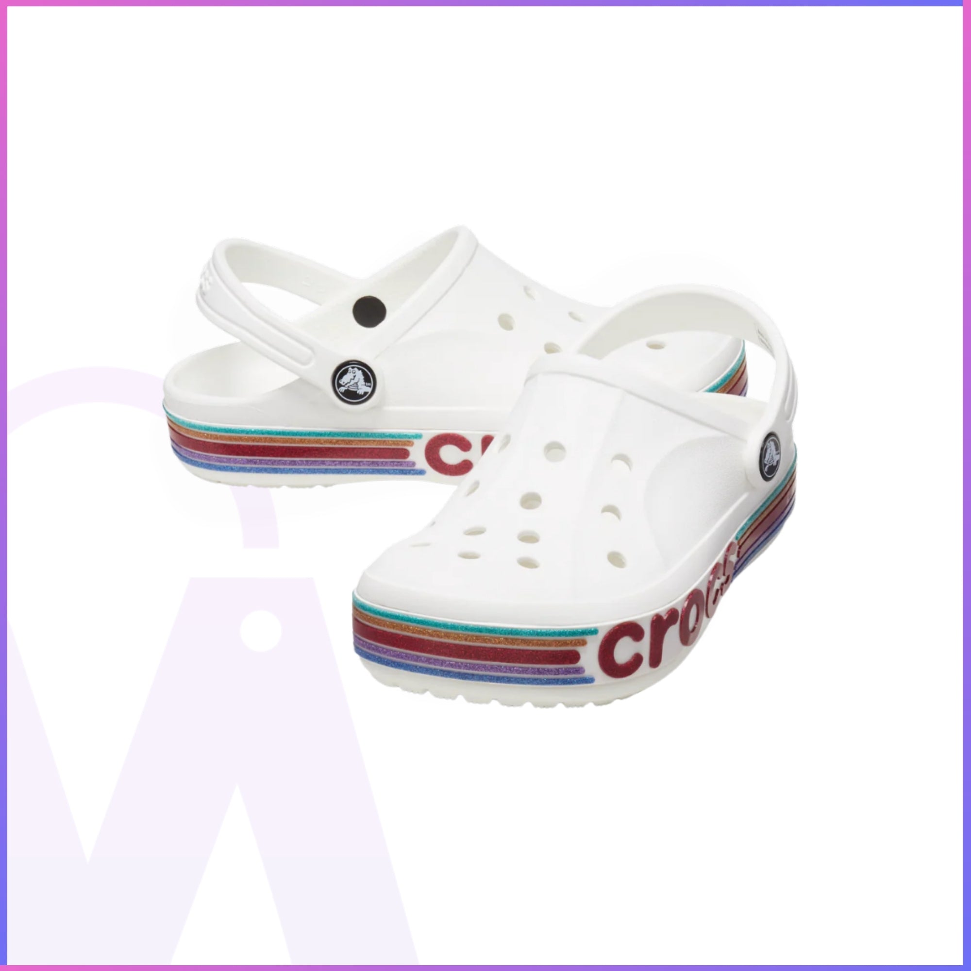 Crocs Babayan Rainbow Glitter Clog Kids