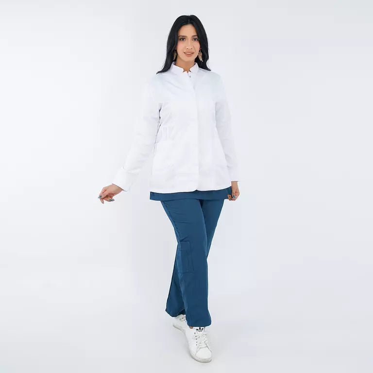 Half Collar Lab Coat - Female (Short)