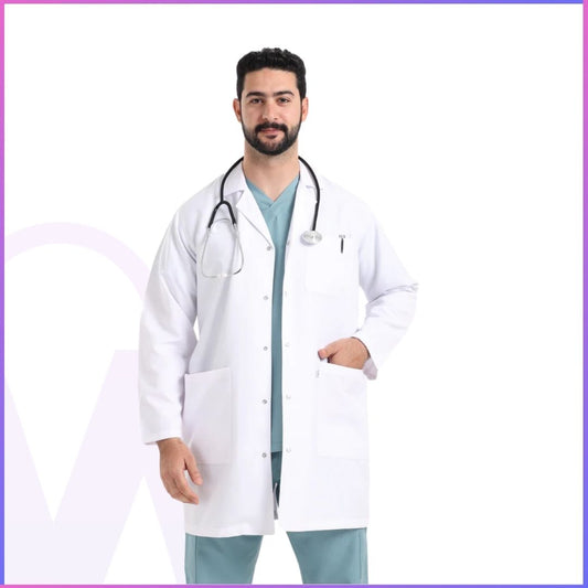 Spill Proof Men’s Doctor Coat – Durable & Stylish