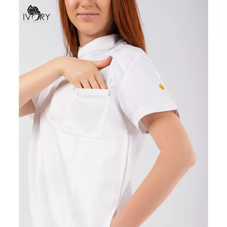 Half Collar Women's Scrub - Short Sleeve