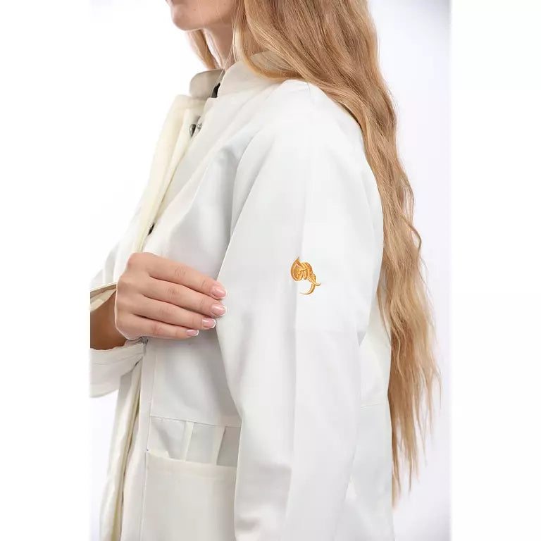 Half Collar Lab Coat - Female (Short)