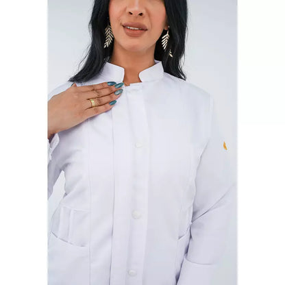 Half Collar Lab Coat - Female (Short)