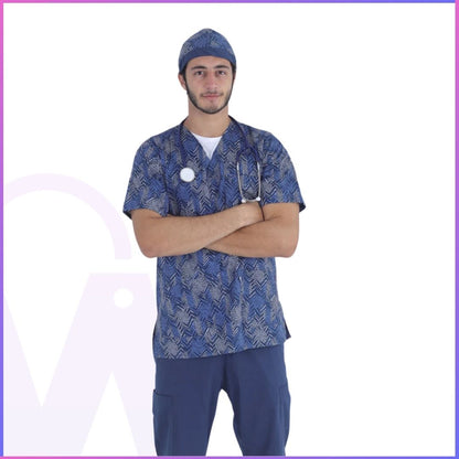 Dr. Flexi Men’s Printed Scrubs – Stylish & Comfortable Workwear
