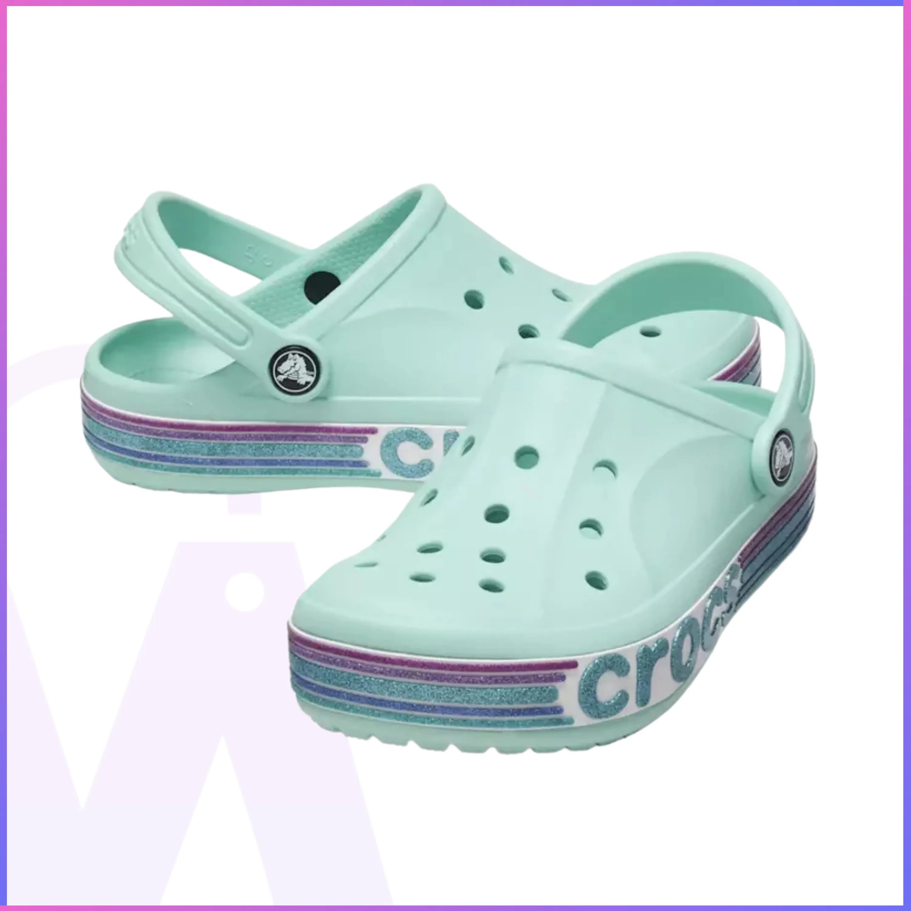 Crocs Babayan Rainbow Glitter Clog Kids