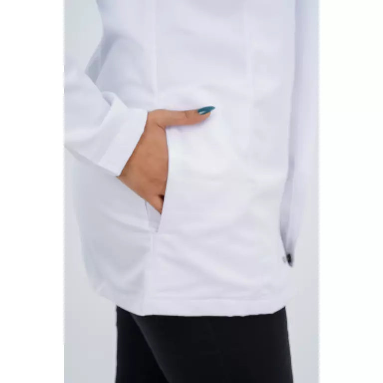 Half Collar Lab Coat with Zipper - Women