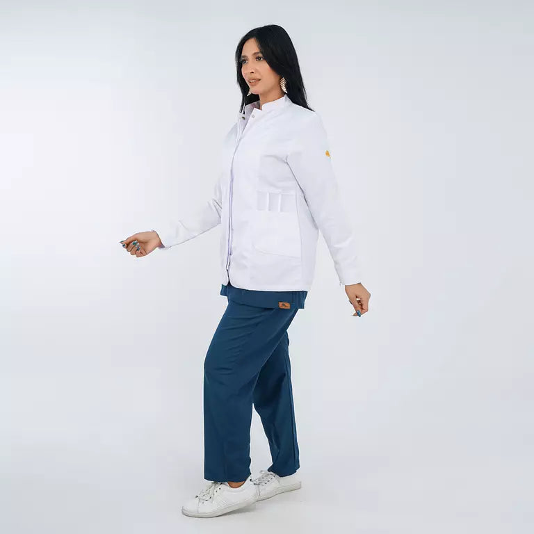 Half Collar Lab Coat - Female (Short)