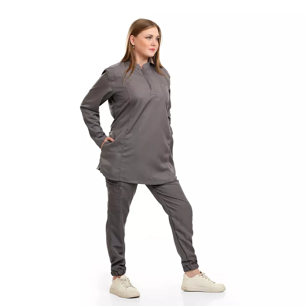 Female Half Collar Scrub (Full Sleeves)