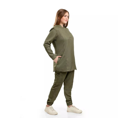 Female Half Collar Scrub (Full Sleeves)