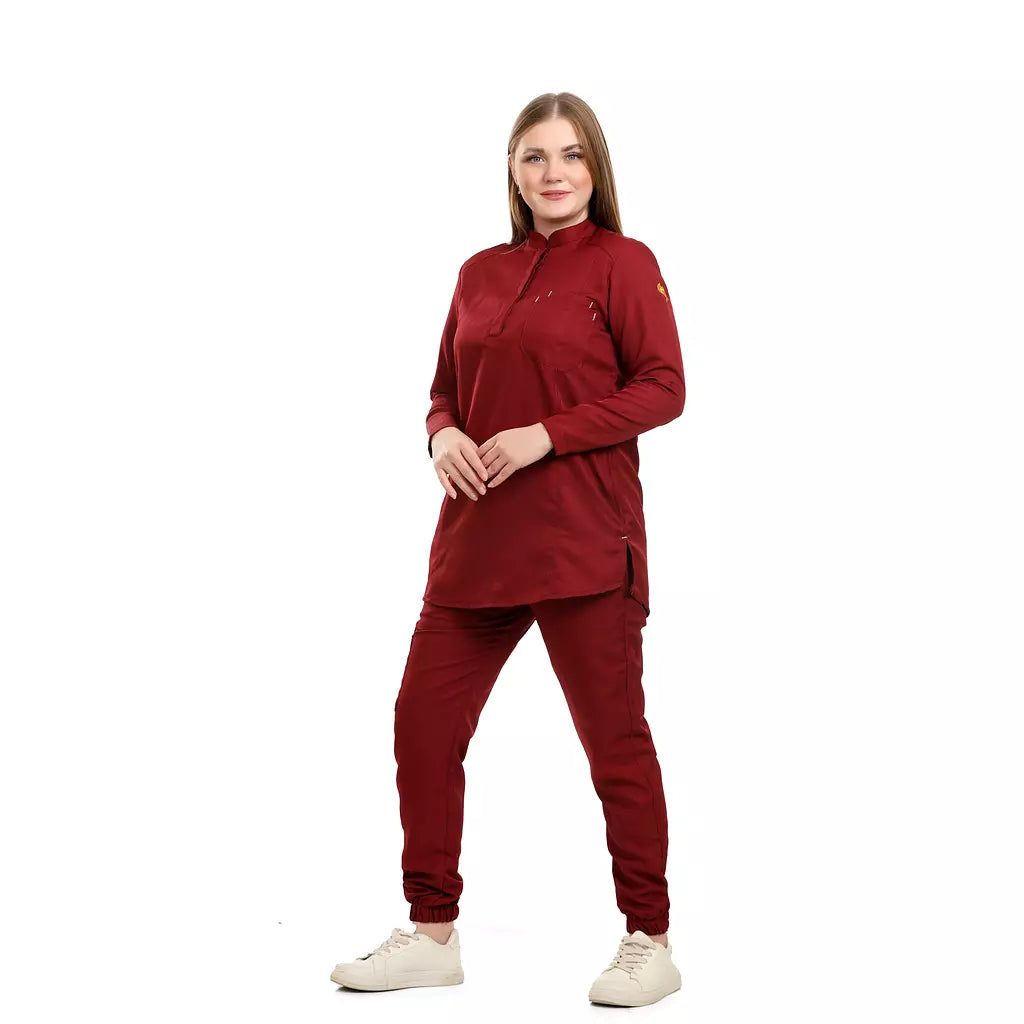 Female Half Collar Scrub (Full Sleeves)