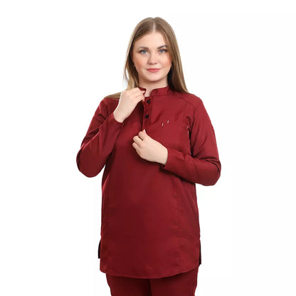 Female Half Collar Scrub (Full Sleeves)