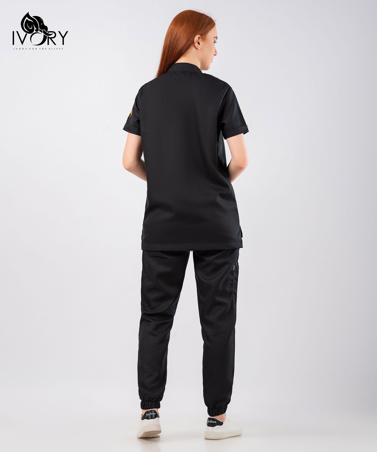 Half Collar Women's Scrub - Short Sleeve