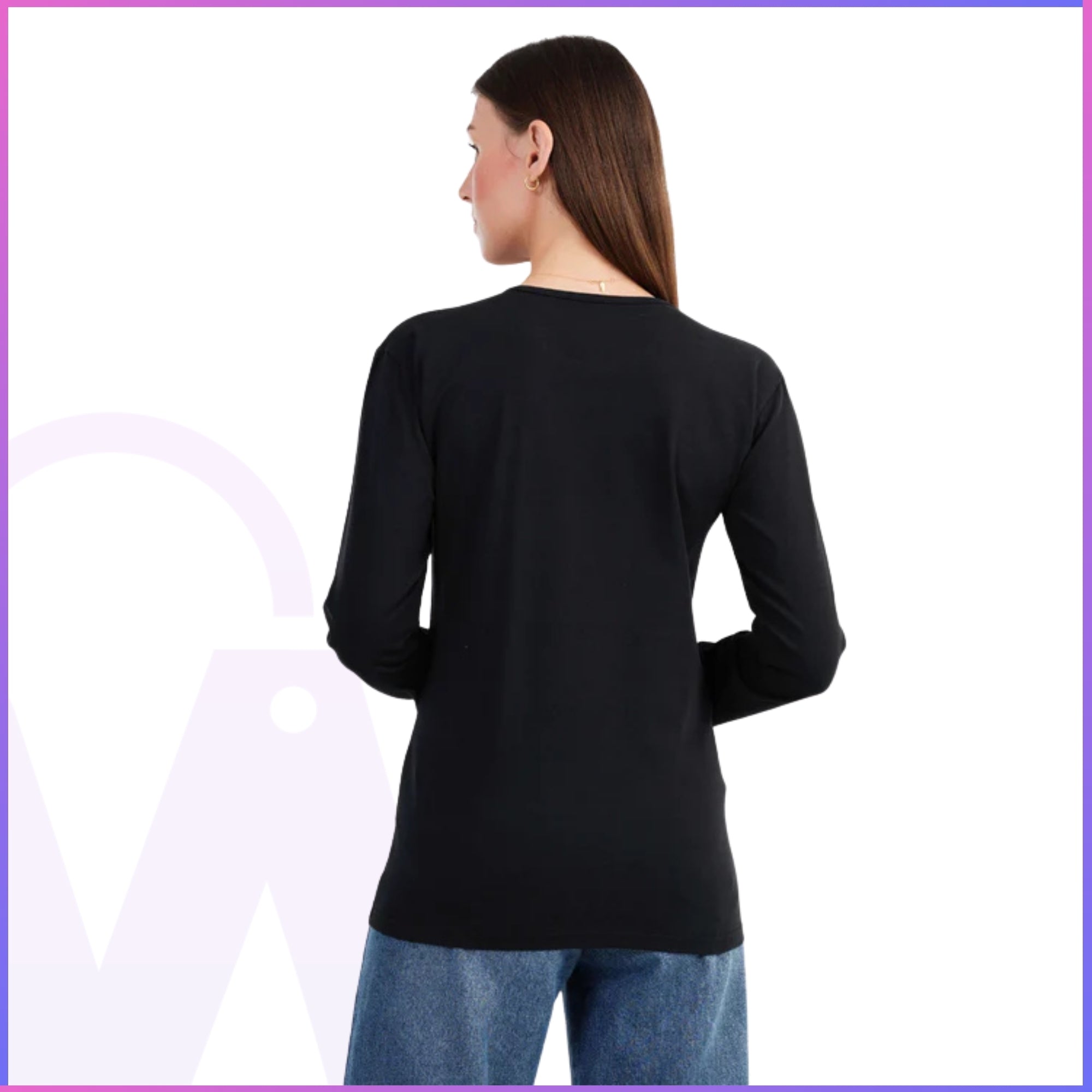 Cotton Lycra Long Sleeve Top - Women