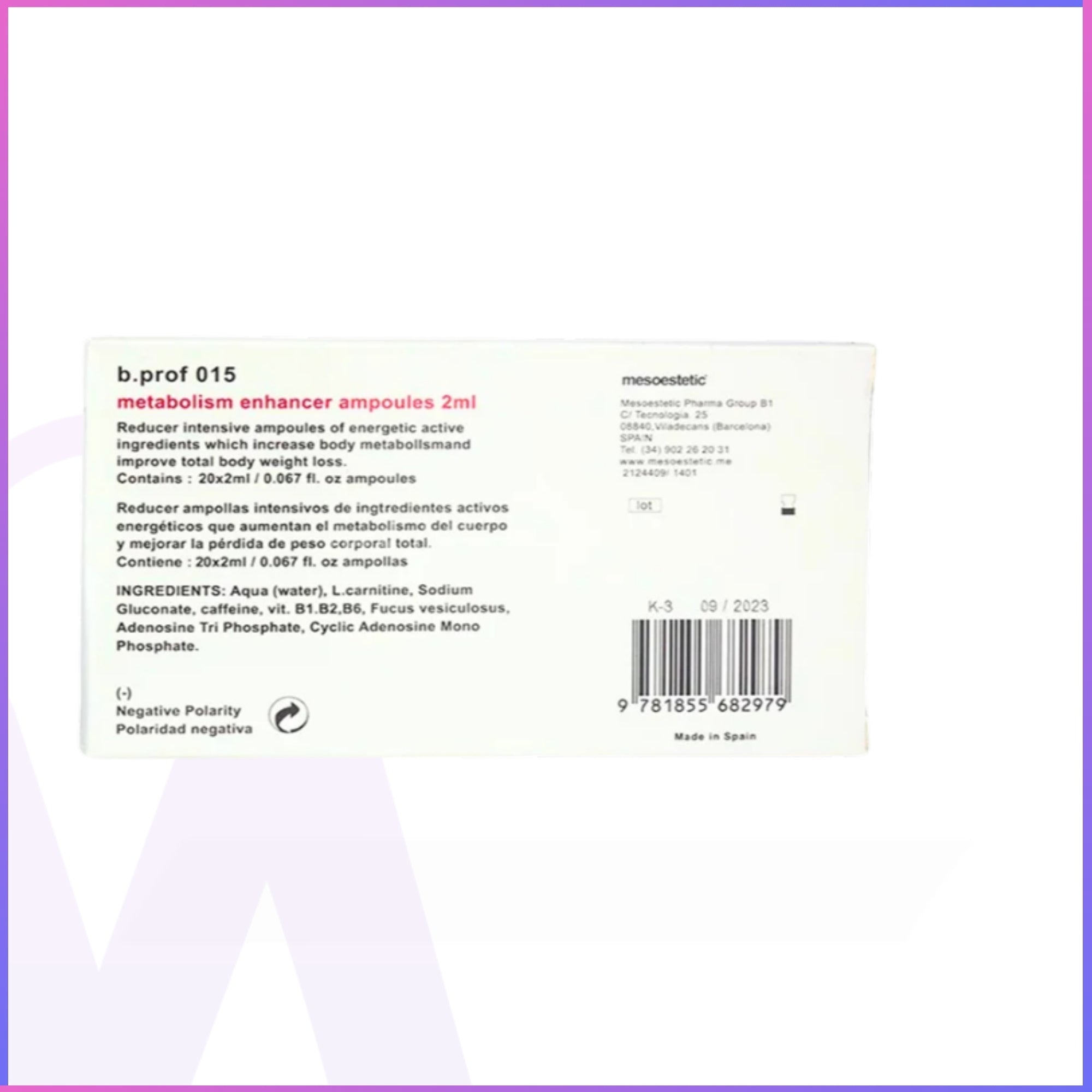 Mesoestetic Metabolism Enhancer - Professional Fat Burning Ampoules