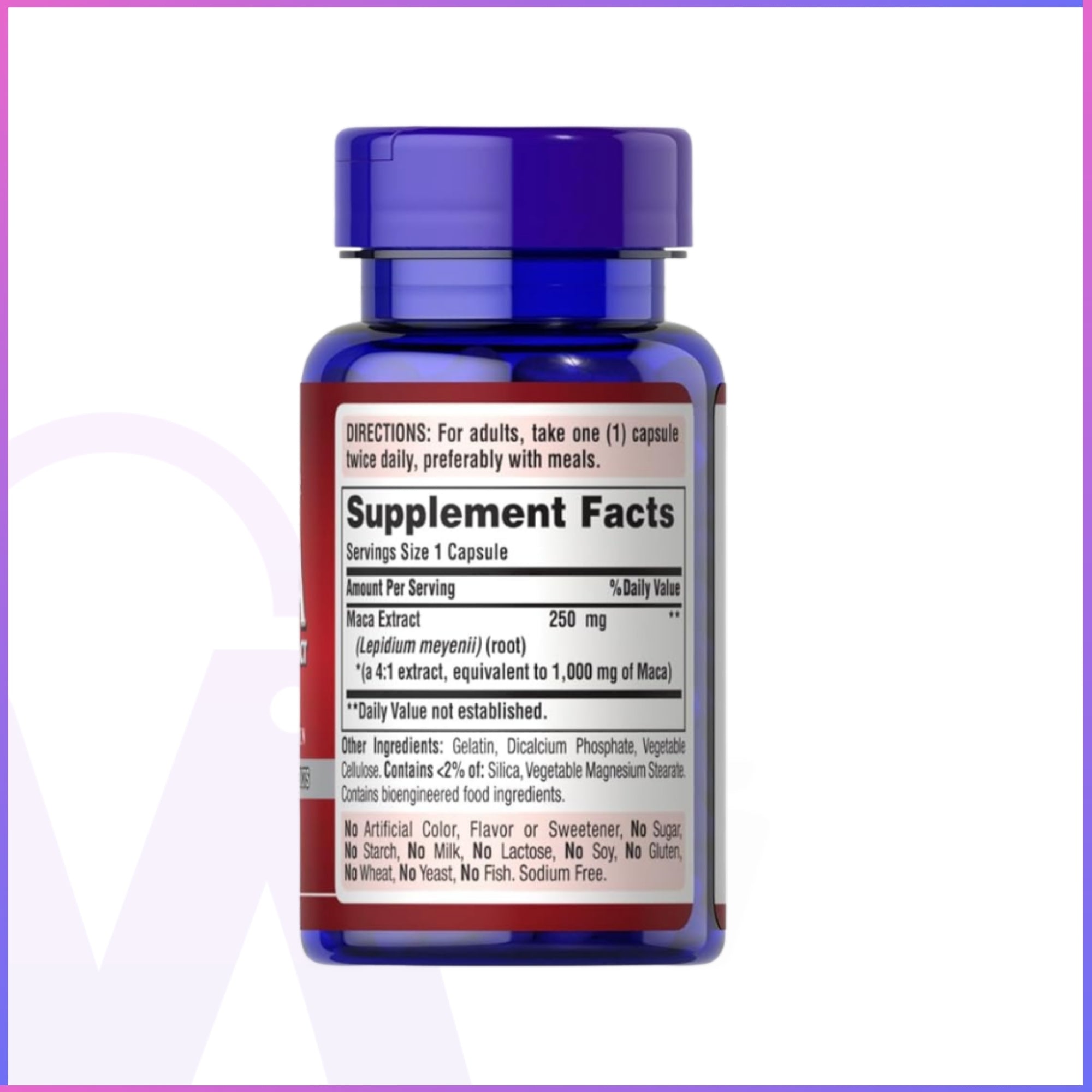 Puritan’s Pride Maca 1000mg – Herbal Supplement for Men | 60 Capsules