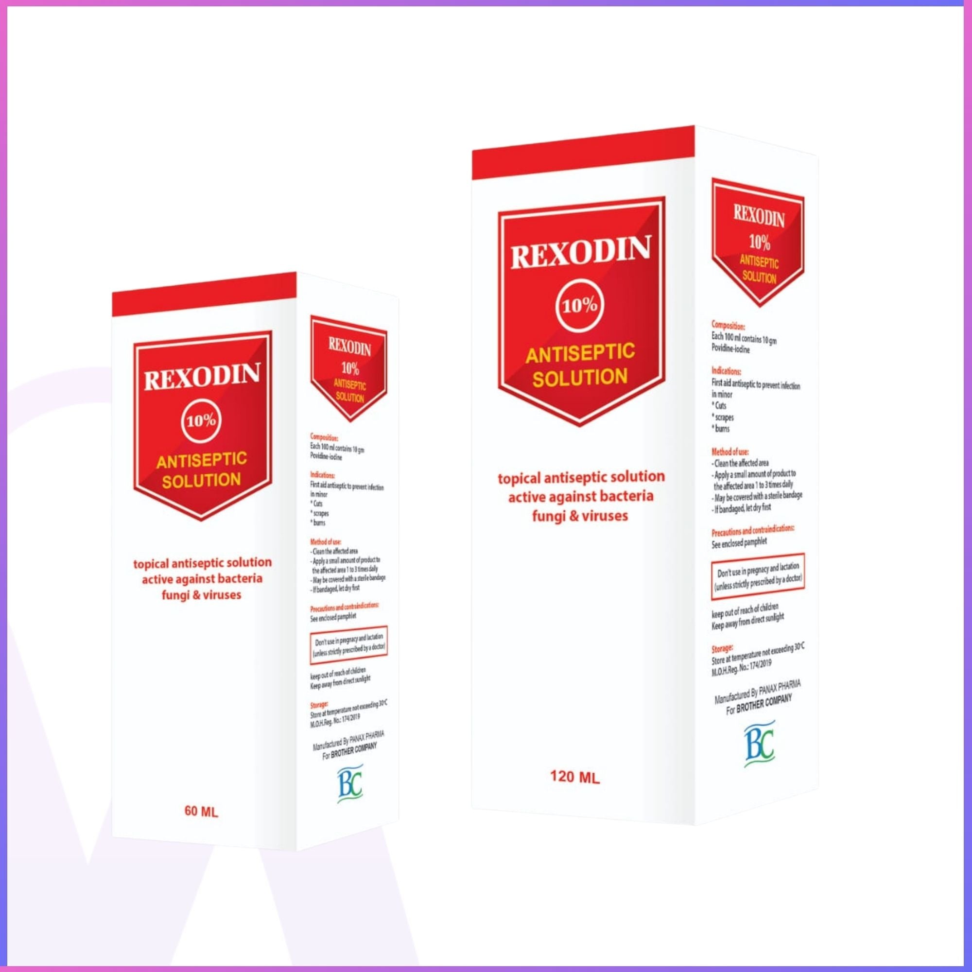 Rexodin Antiseptic Solution – 60ml / 120ml