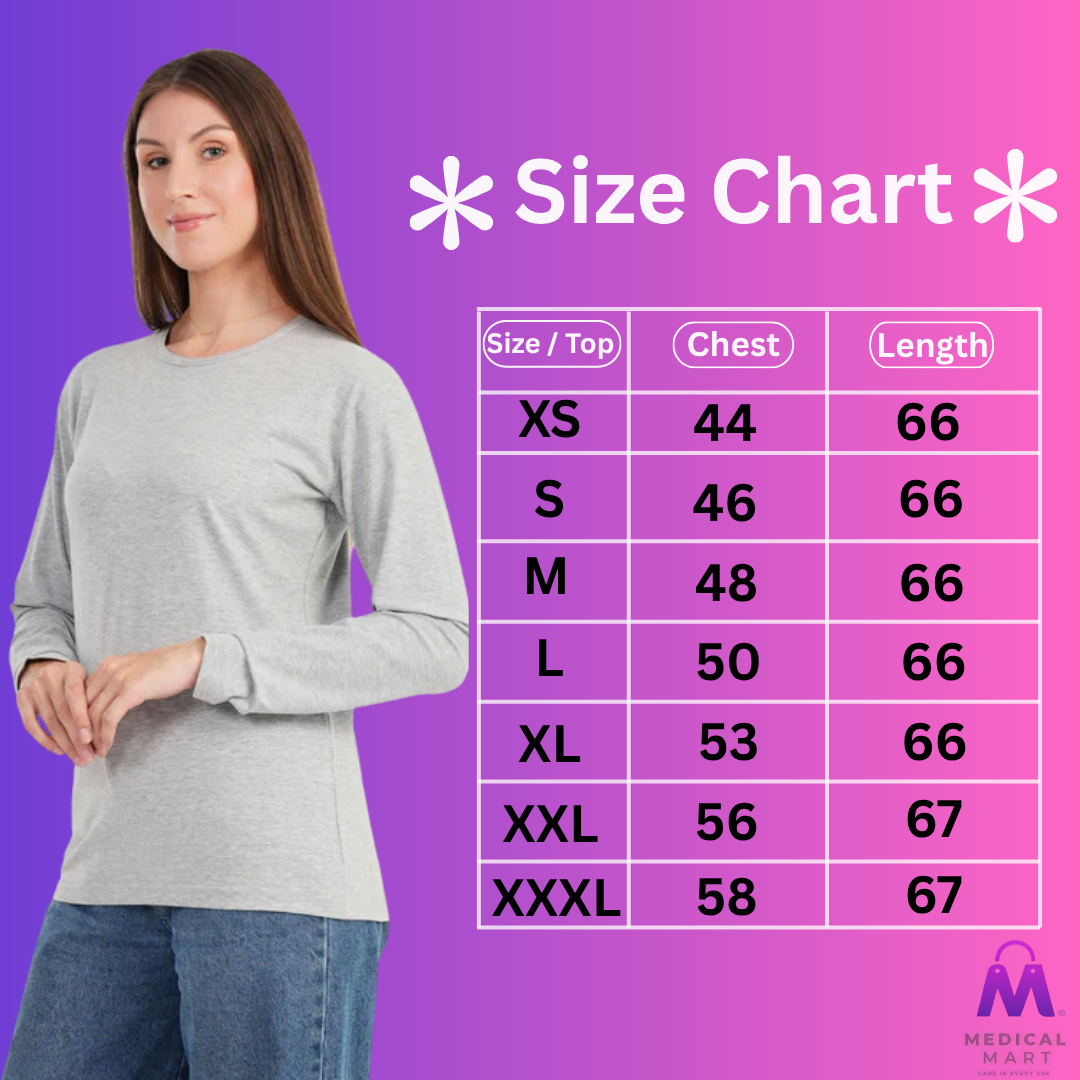 Cotton Lycra Long Sleeve Top - Women