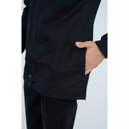 Half Collar Lab Coat with Zipper - Men