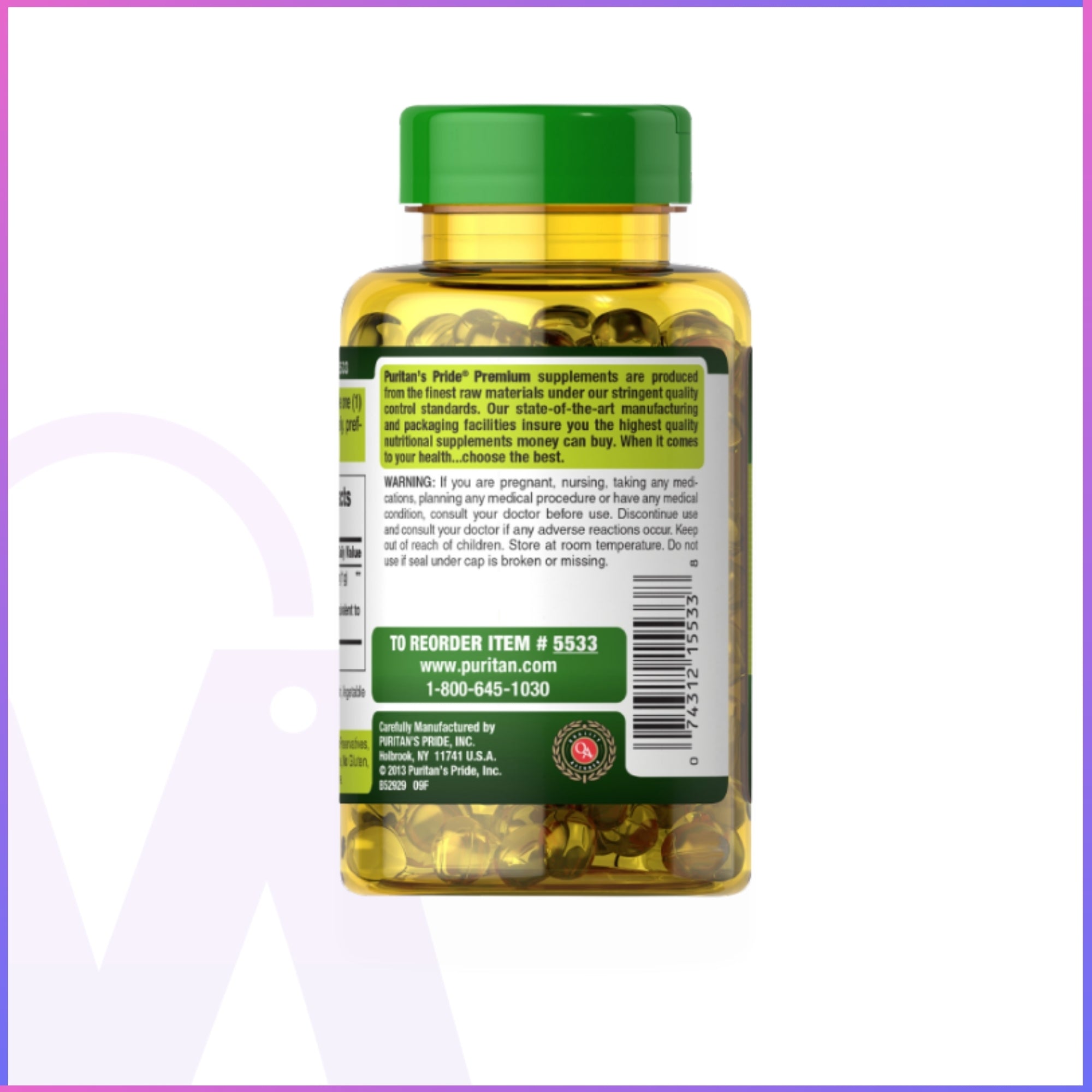 Puritan’s Pride Odorless Garlic Extract – 1000mg | 100 Softgels