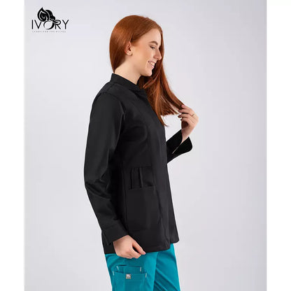 Half Collar Lab Coat - Female (Short)