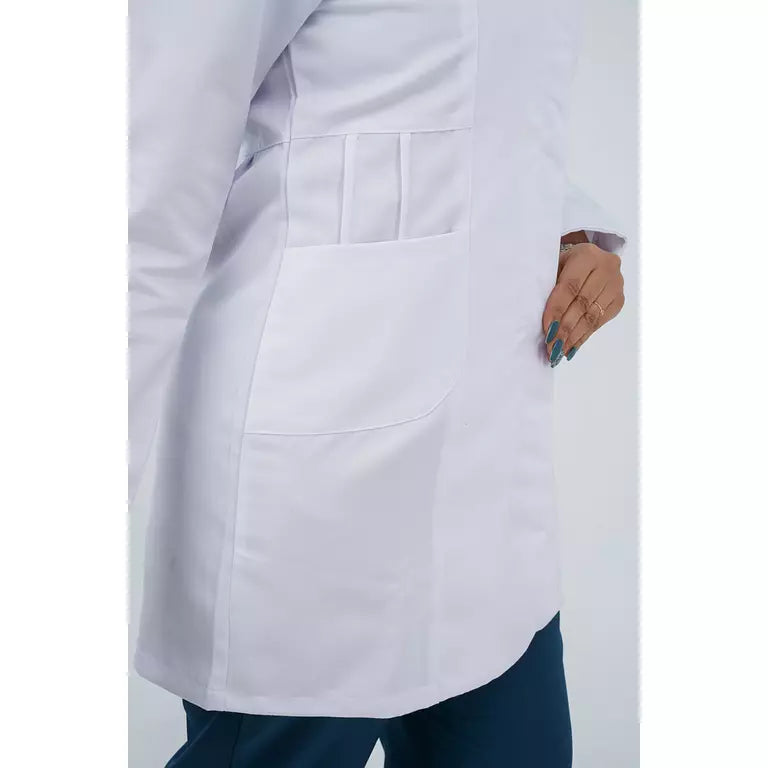 Female Half Collar Lab Coat (Long)