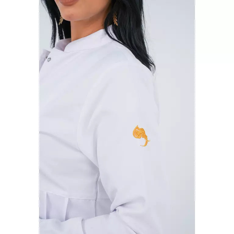 Half Collar Lab Coat - Female (Short)