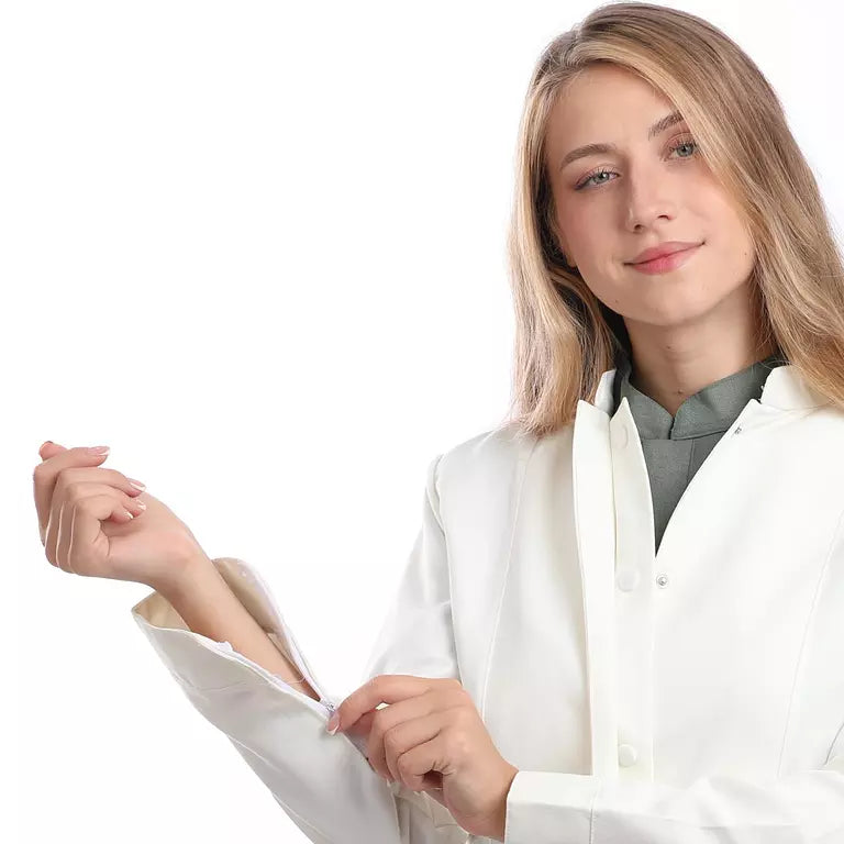 Half Collar Lab Coat - Female (Short)