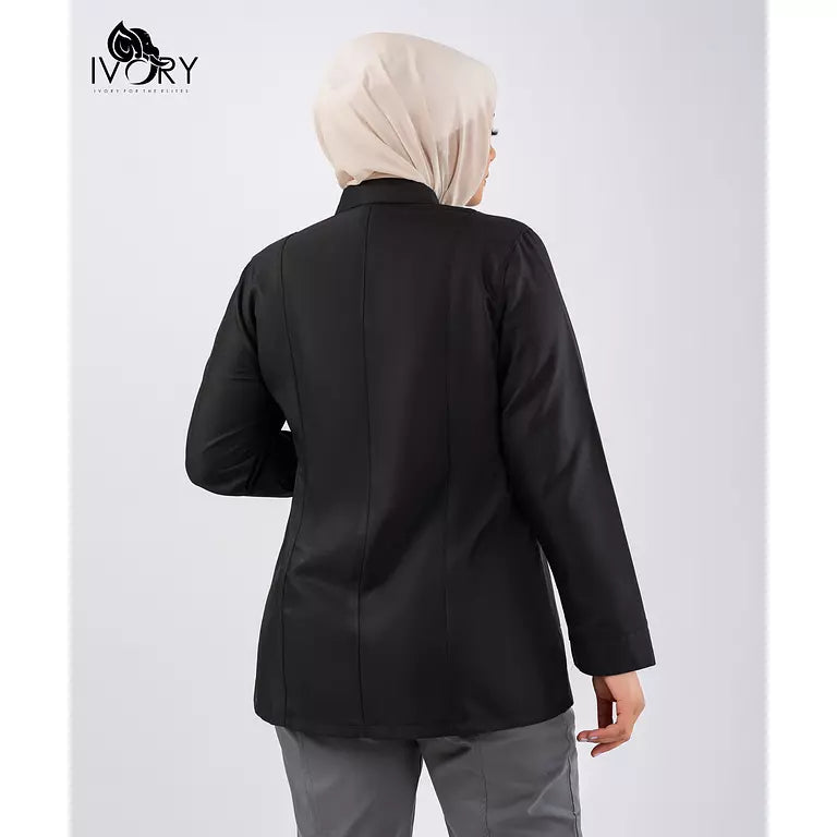 Half Collar Lab Coat - Female (Short)