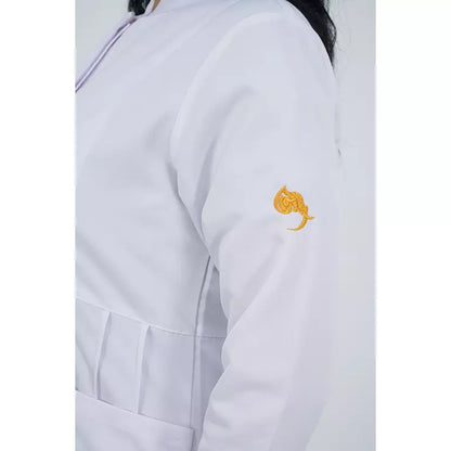 Female Half Collar Lab Coat (Long)