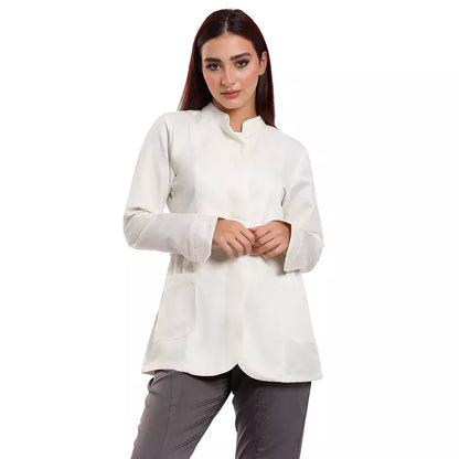 Half Collar Lab Coat - Female (Short)