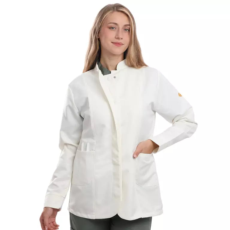 Half Collar Lab Coat - Female (Short)