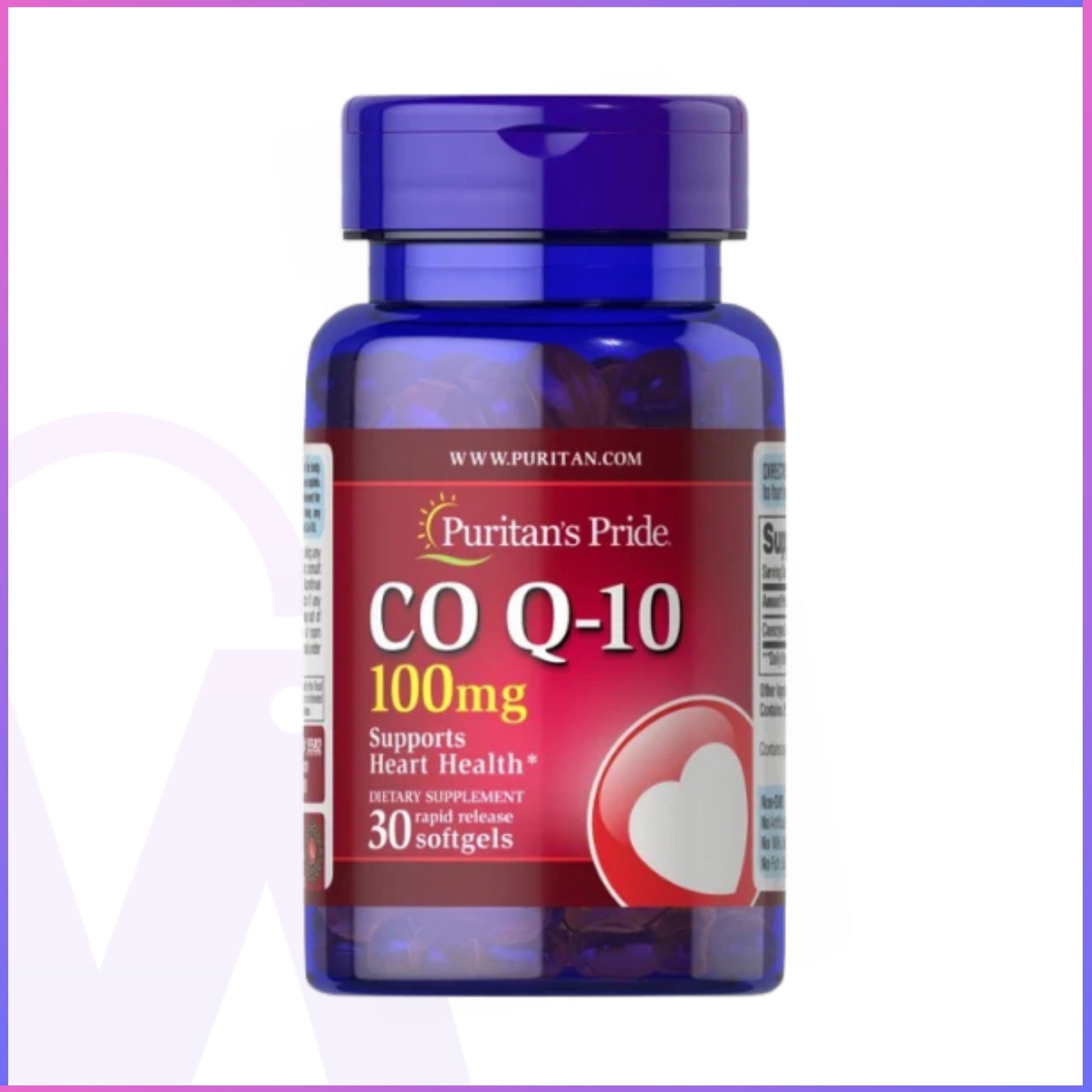 Puritan’s Pride CoQ10 100mg – 30 Softgels | Supports Heart Health & Energy