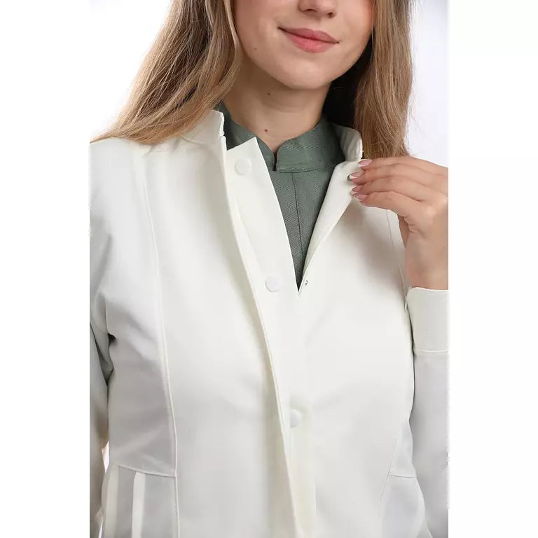 Female Half Collar Lab Coat (Long)